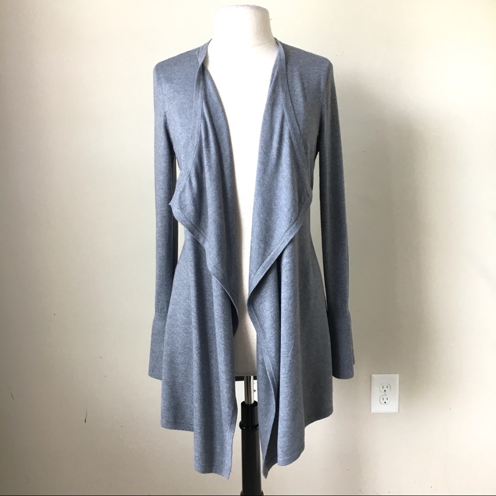 Drama sleeves midi gray cover up cardigan - Picture 3 of 3